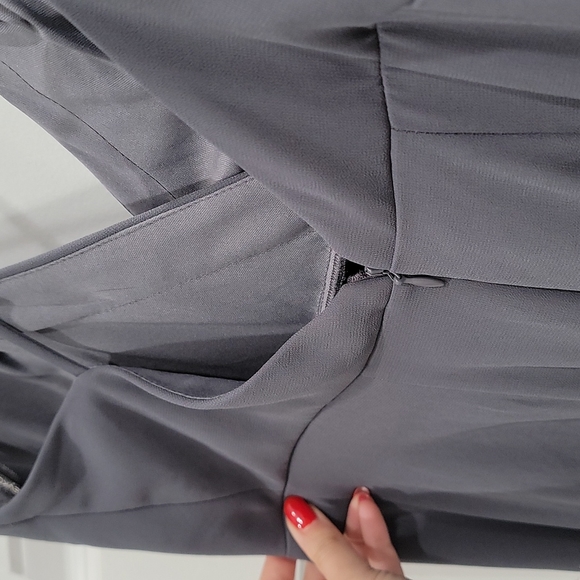 Pewter grey slit dress Bill Levkoff - Picture 4 of 8